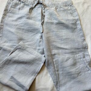 Casual Gray Linen Pants